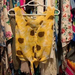 SMYM Tanya Tie Top Sunflower Club